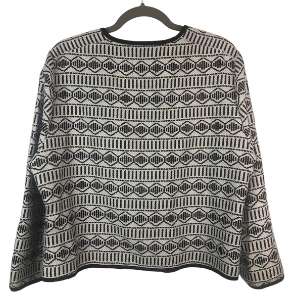 Old Navy Jacket Cardigan Short Boxy No Buttons Unlined Geometric Lightweight - Picture 2 of 8